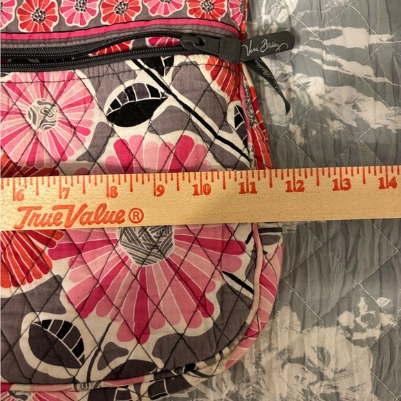 Vera Bradley Vibrant Pink and Gray Floral Crossbody - Picture 2 of 9